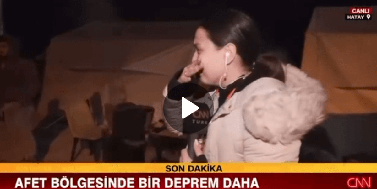 Қатты қорықтық: CNN Turk  тілшісі тікелей эфирде жылап қалды - видео
