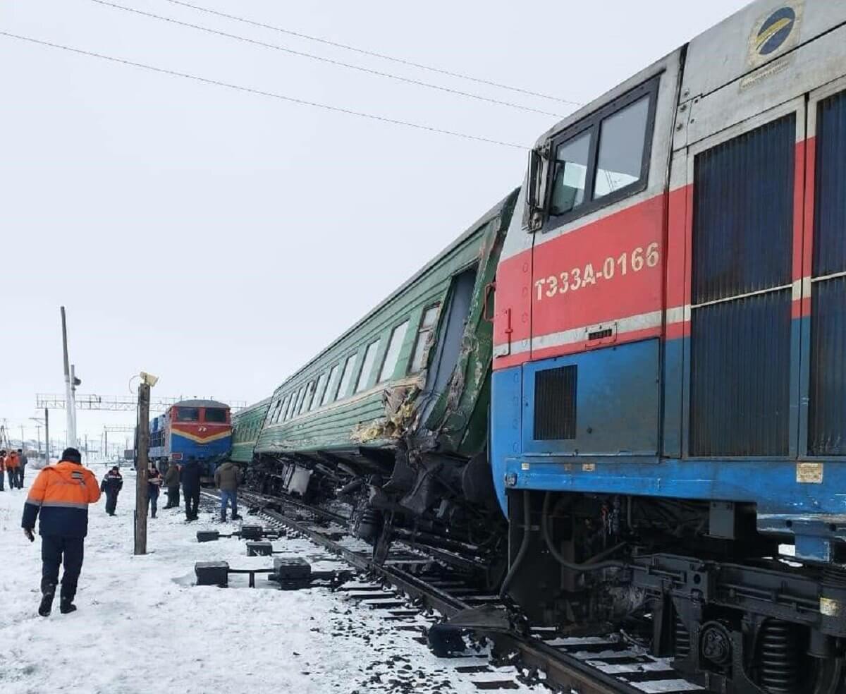 Ақтөбе облысында пойыздар соқтығысты