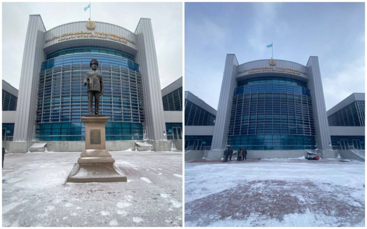 Астанада Нұрсұлтан Назарбаевтың ескерткіші алынып тасталды