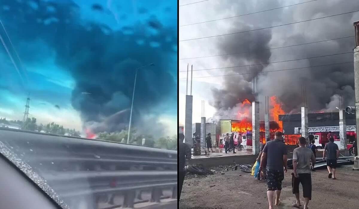 Алматыда «Барахолка» базарындағы қойманың бірі өртенді