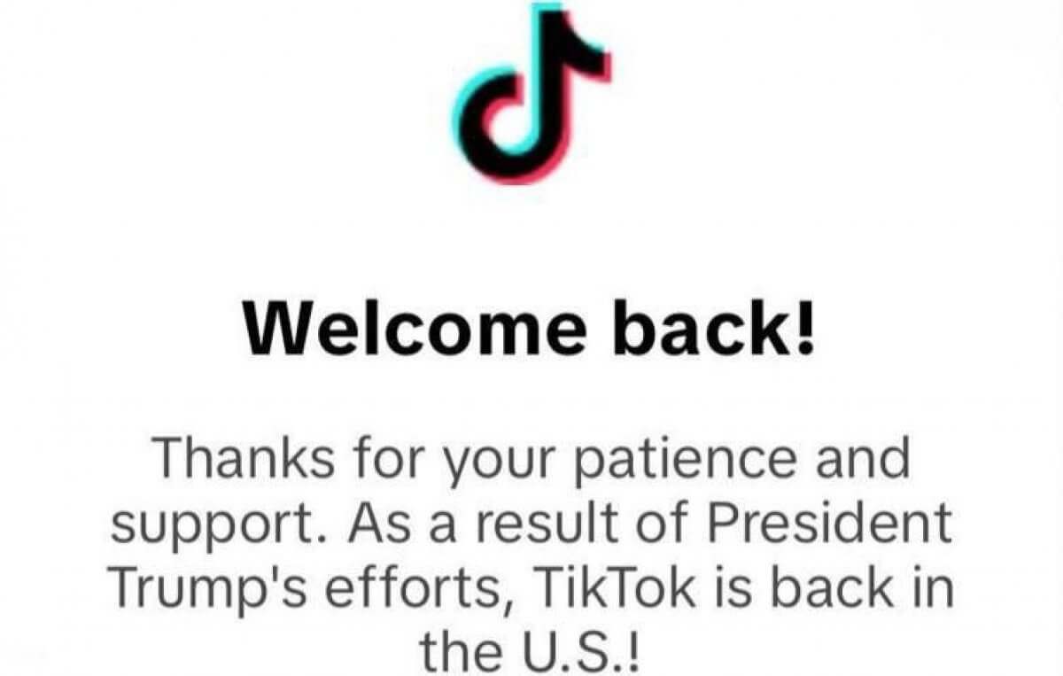 TikTok АҚШ аумағында қайта іске қосылатын болды