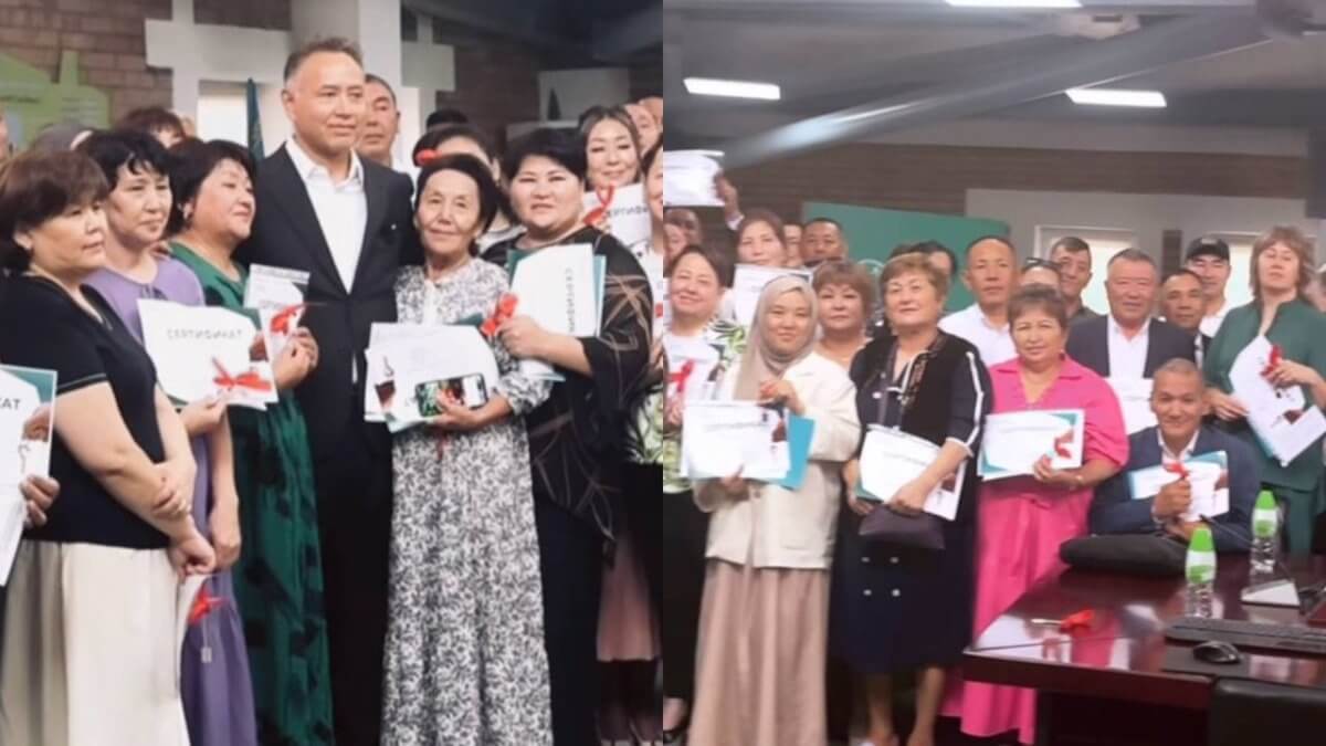 Баян Алагөзованың күйеуі қызметкерлеріне Алматыдан 100 пәтер сыйлады