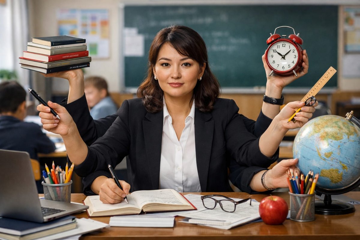 Шымкентте аптасына 70 сағатпен жұмыс істеген мұғалімдер анықталды