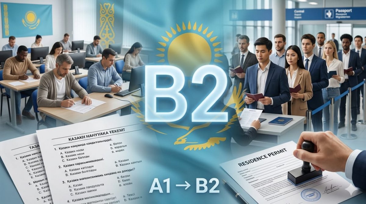 Енді Қазақстанға көшіп келетін шетелдіктер қазақ тілін B2 деңгейінде білуі қажет