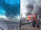 Алматыда «Барахолка» базарындағы қойманың бірі өртенді