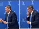 Ғылым министрі Саясат Нұрбек журналистердің алдында қолын күйдіріп алды