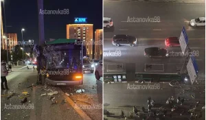 «Зардап шеккендер бар». Астанада жолаушылар автобусы апатқа ұшырады