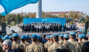 Жетісуда Республика күніне орай Мемлекеттік Ту көтерілді