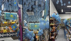 Елордадағы дүкен Тәуелсіздік күніне орай ерекше безендіріліп, жұрттың алғысына бөленді