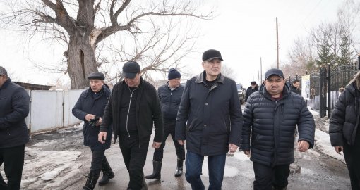 ШҚО әкімі Нұрымбет Сақтағанов өңірдегі су тасқыны қаупі бар жерлерге мониторинг жүргізді