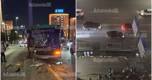 «Зардап шеккендер бар». Астанада жолаушылар автобусы апатқа ұшырады