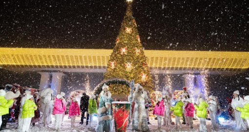 Алматының барлық ауданында жаңа жылдық шырша бір мезгілде жағылады