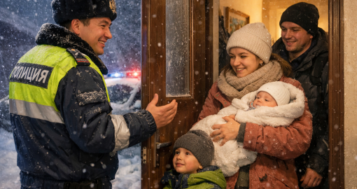 Ақтөбелік полицей боранда жолда қалған үш айлық нәрестесі бар отбасыны өз үйіне қондырды
