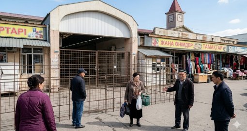 Алматыдағы «Рахат» базарының алдындағы бөгет: кәсіпкерлер мен құқық қорғау органдарының әрекеті сынға қалды