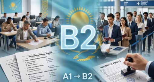 Енді Қазақстанға көшіп келетін шетелдіктер қазақ тілін B2 деңгейінде білуі қажет