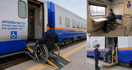 Қазақстанда ерекше қажеттіліктері бар адамдарға арналған арнайы вагондар пайда болады