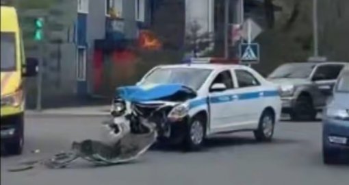 Қостанайда полиция көлігі жол апатына ұшырады
