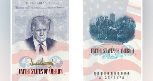 АҚШ азаматтарының паспортында Трамптың суреті пайда болады