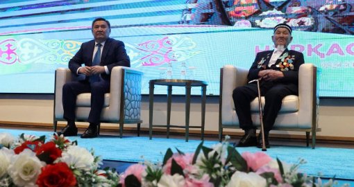 Қосшыда 102 жастағы соғыс ардагері Нұрқасым Әжітайұлына құрмет көрсетілді